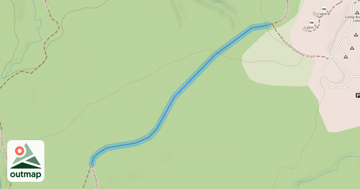 Map of Blue Unpaved Trail