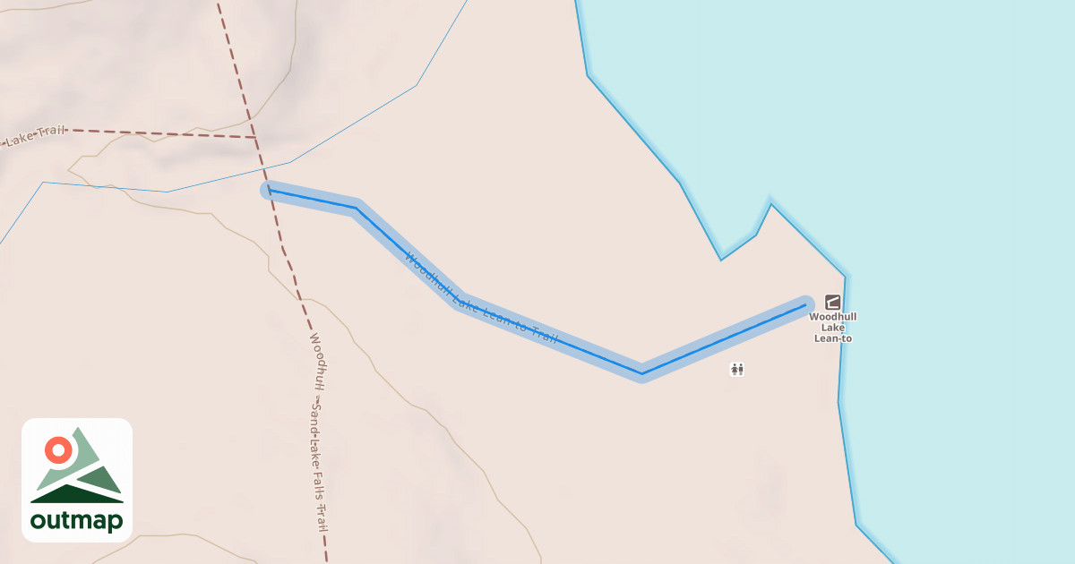 Map of Woodhull Lake Lean-to Trail