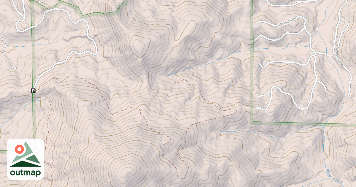 Map of Roundtop Mountain