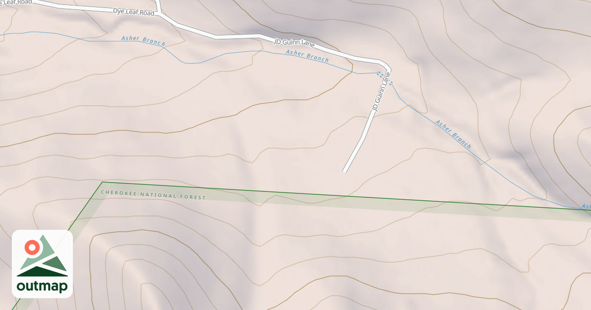 Map of ASHER BRANCH