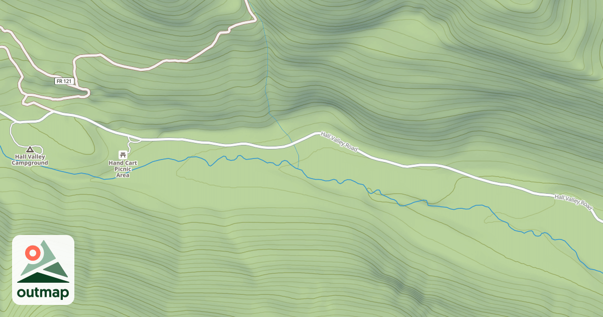 Map of HALL VALLEY