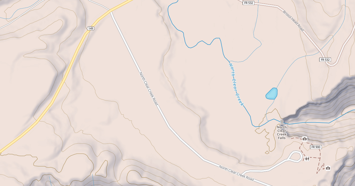 Map preview of NORTH CLEAR CR