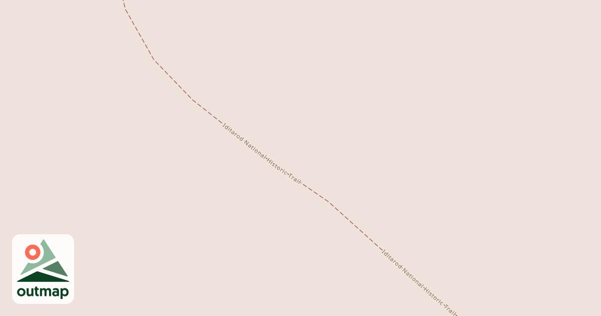 Map of Willow to Nome Winter Trail