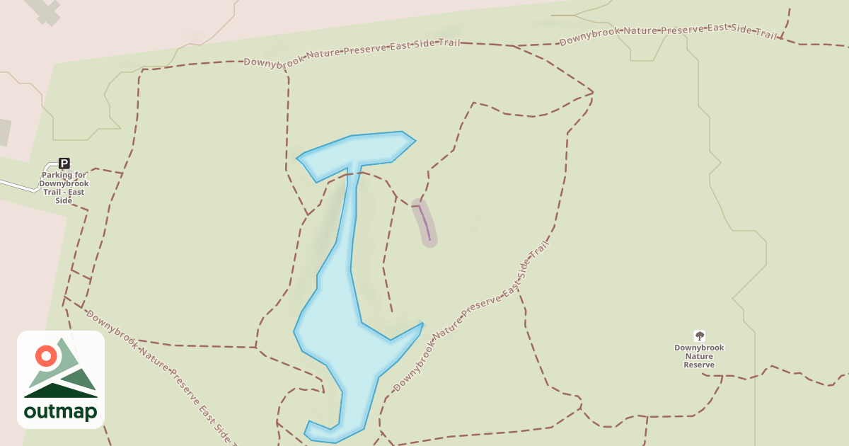 Map of Downybrook Nature Preserve East Side Trail