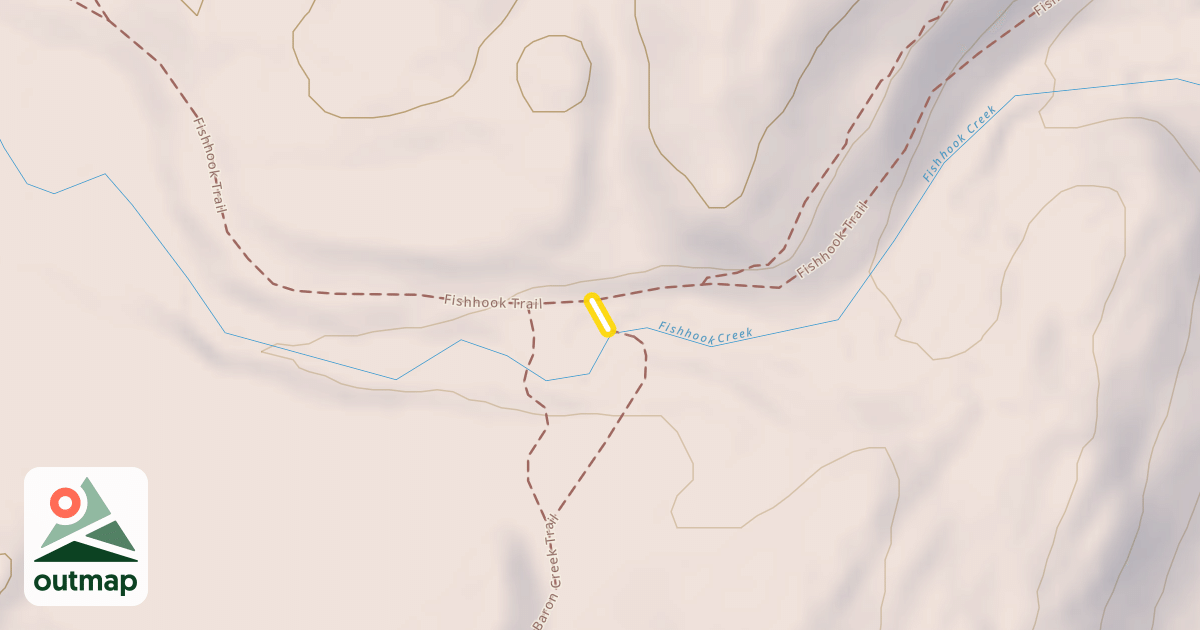 Map of Redfish Creek-Baron Creek Trail