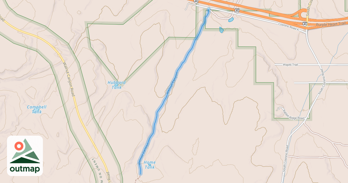 Map of Walnut Canyon