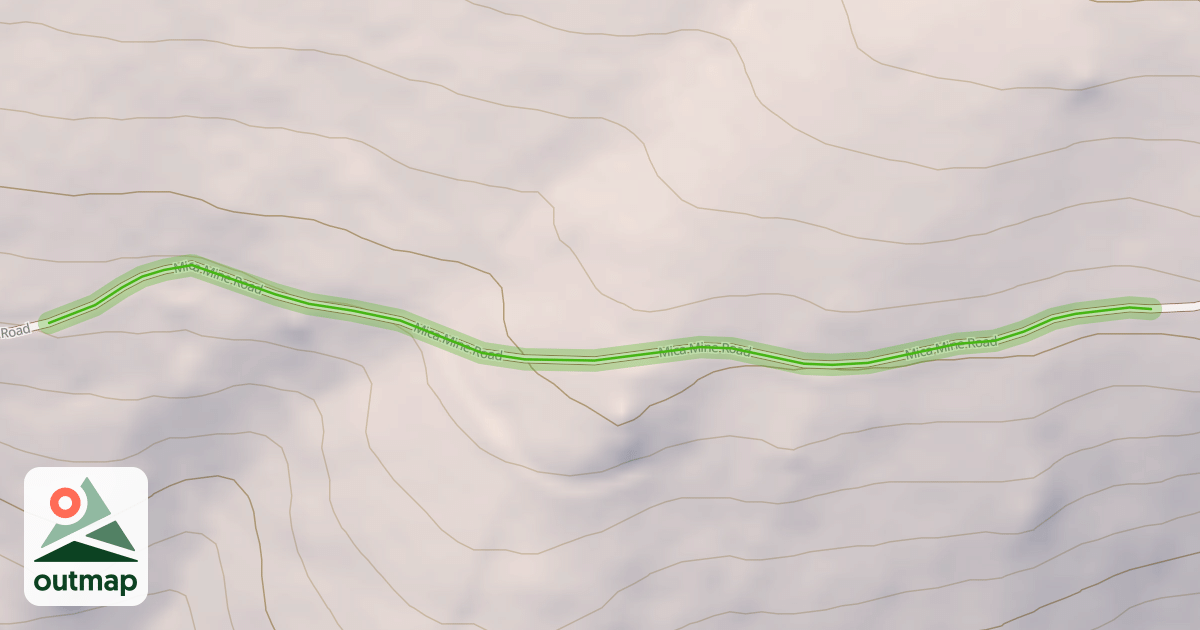 Map of Mica Mine Road