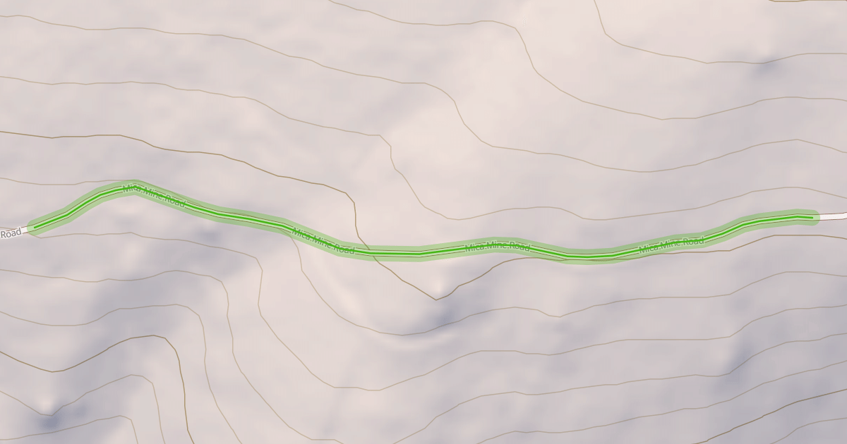 Map preview of Mica Mine Road