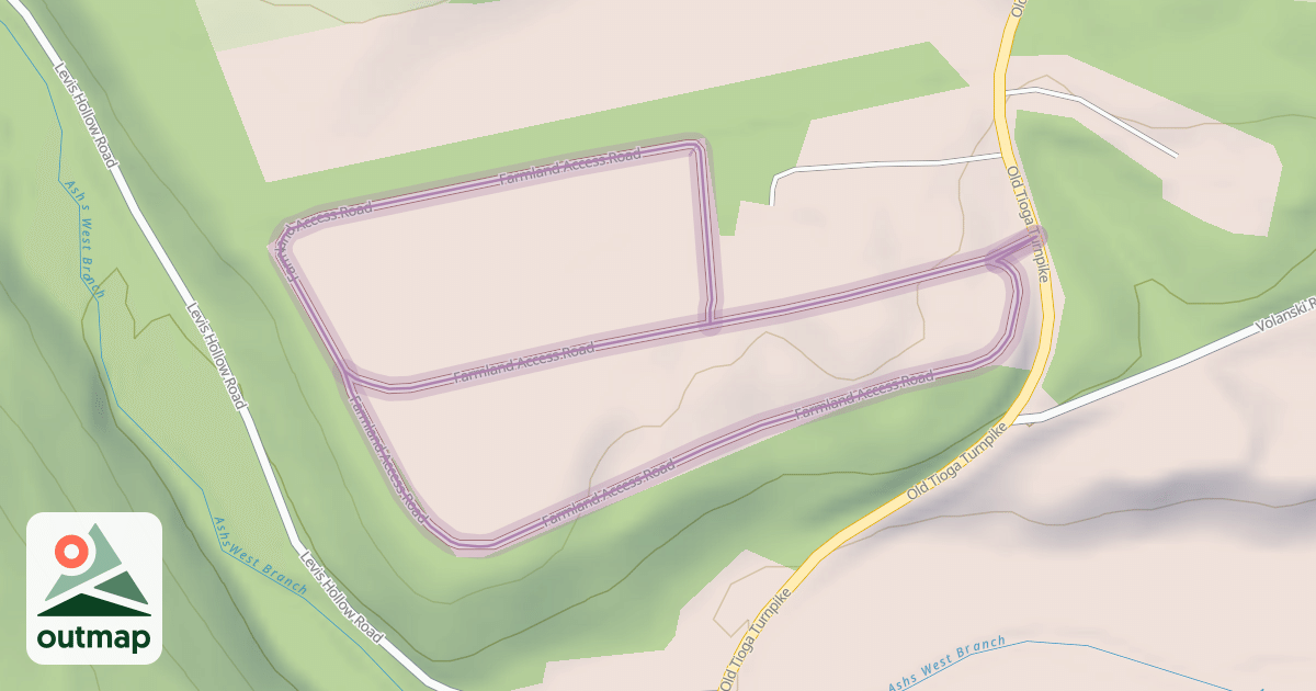 Map of Farmland Access Road
