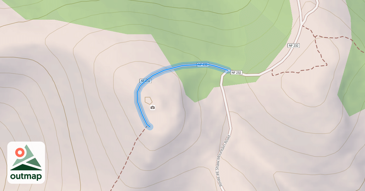 Map of National Forestry Road 232