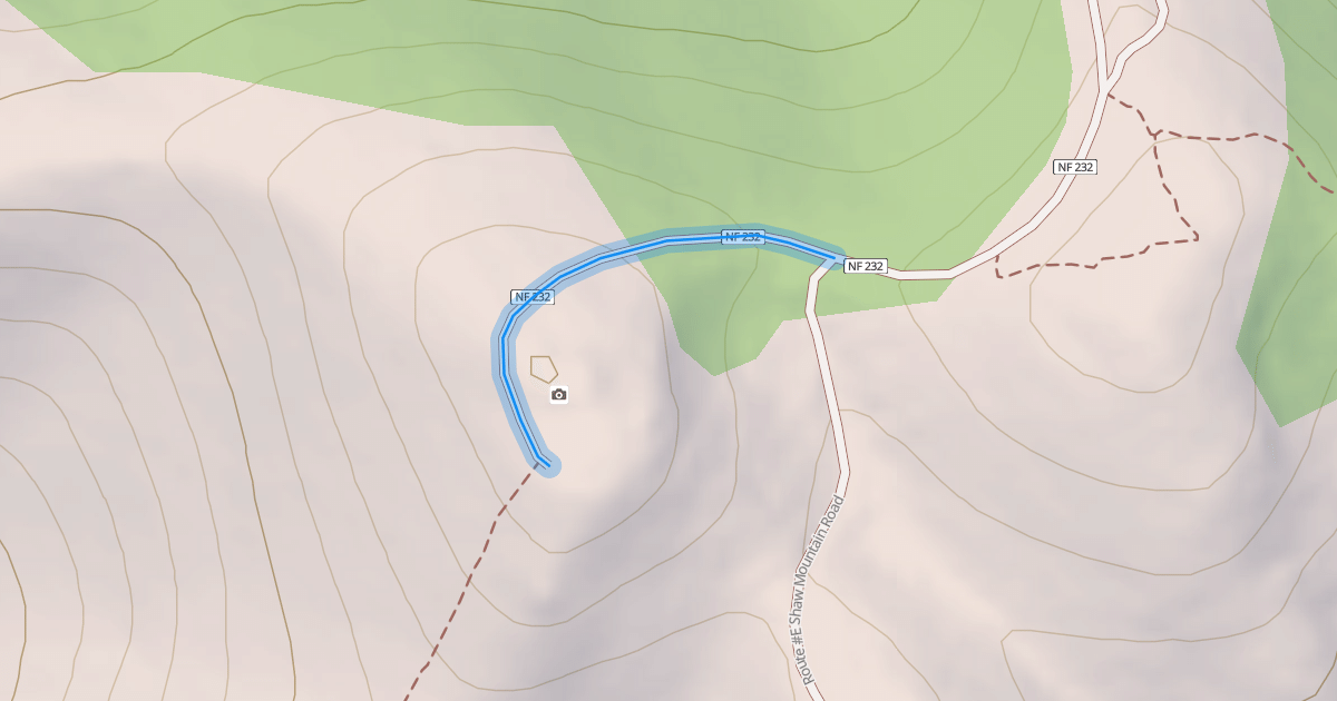 Map preview of National Forestry Road 232