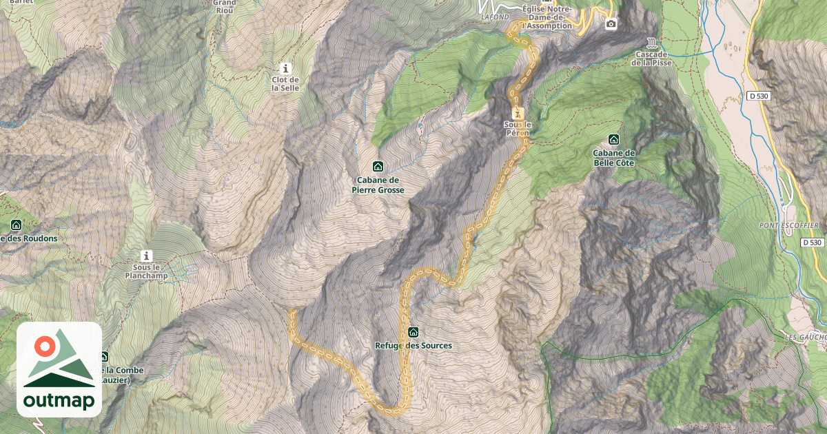 Map of Pic du Col d'Ornon — Villard-Notre-Dame