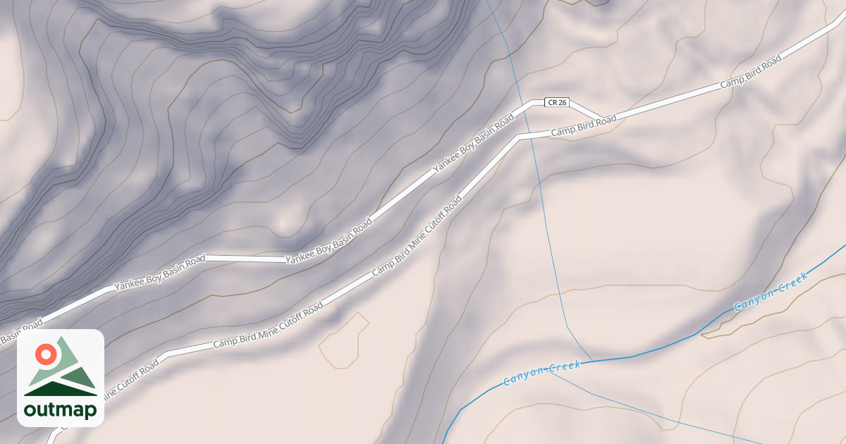 Map of CAMP BIRD MINE CUTOFF