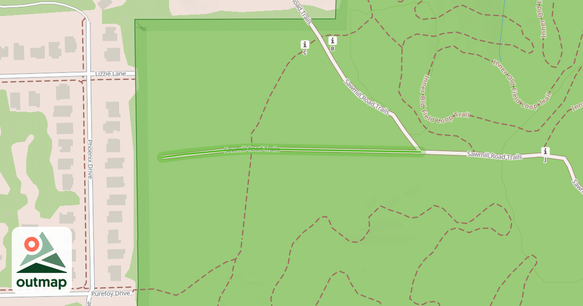 Map of Sawmill Road Trails