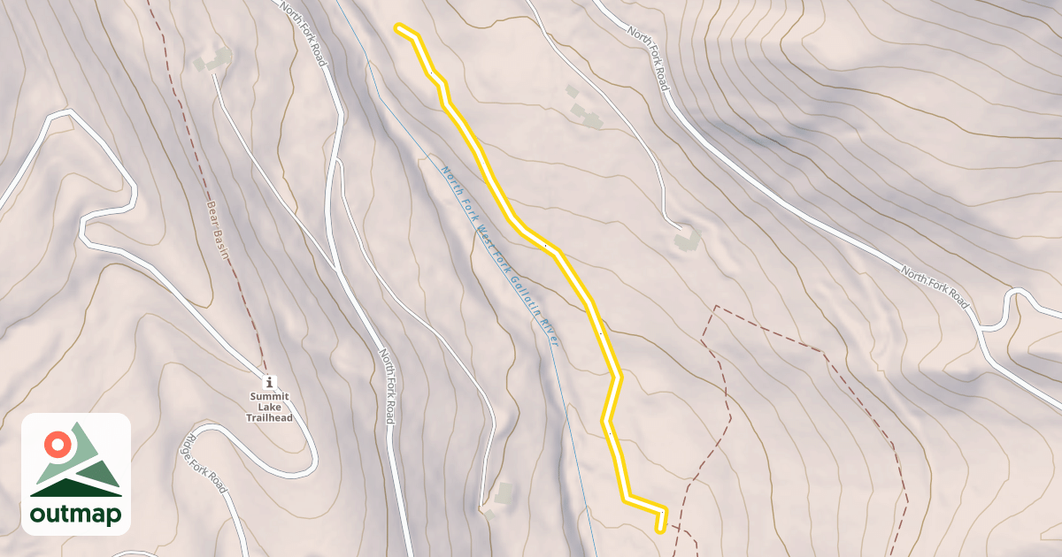 Map of North Fork