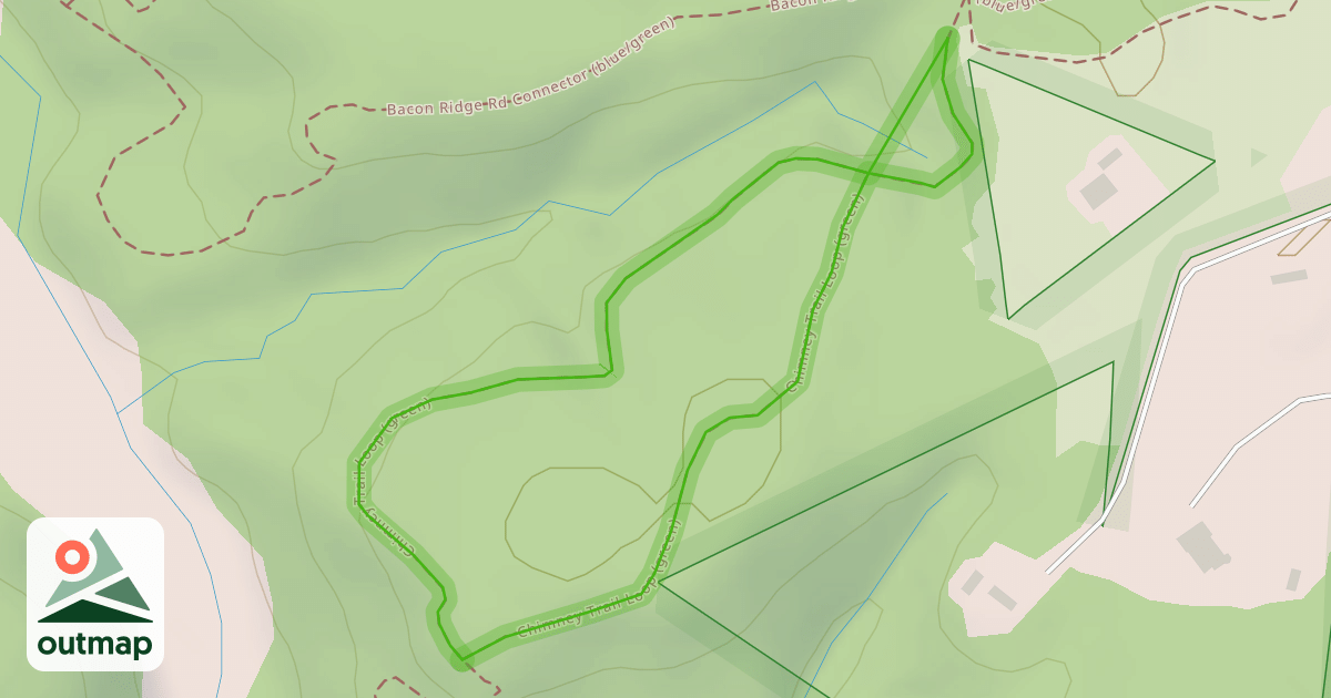 Map of Chimney Trail Loop (green)