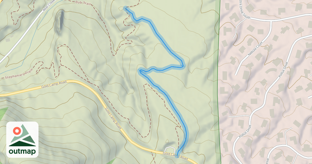 Map of Gold Camp Road Connector