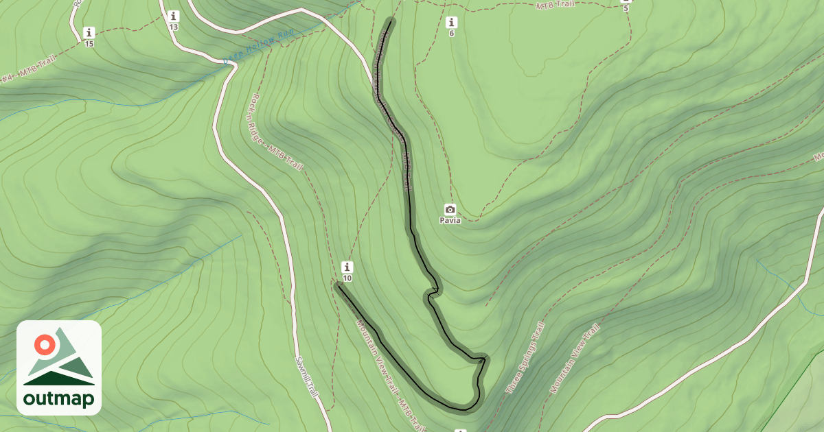 Map of Mountain View Roller Coaster - MTB Trail