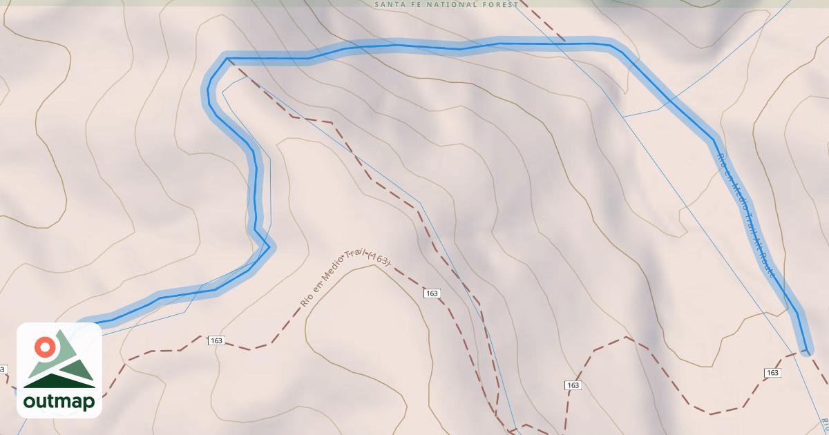 Map of Rio en Medio Trail Alt Route