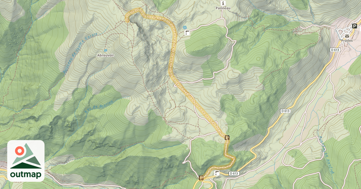 Map of Rocher de Scaramus — Col de Marmare