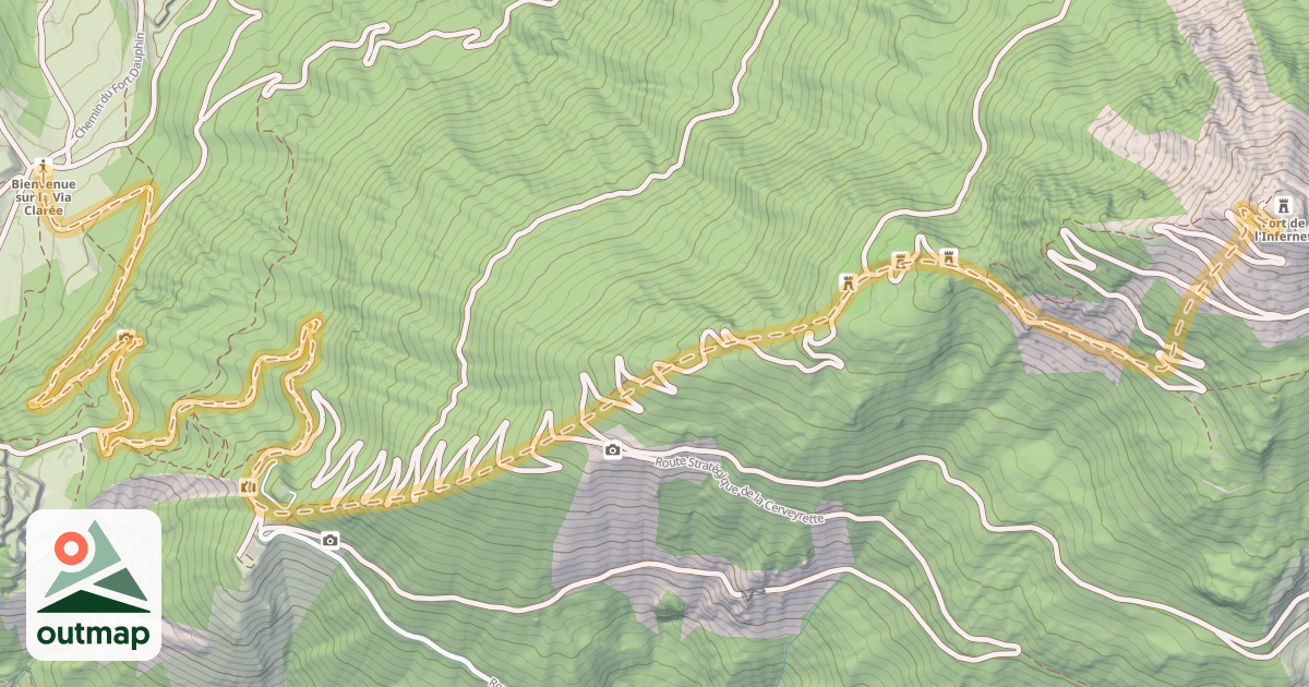 Map of Ancien Fort de l'Infernet — Briançon