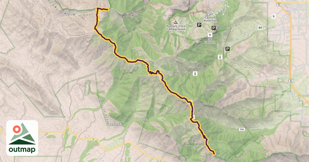 Map of Crest Trail #103