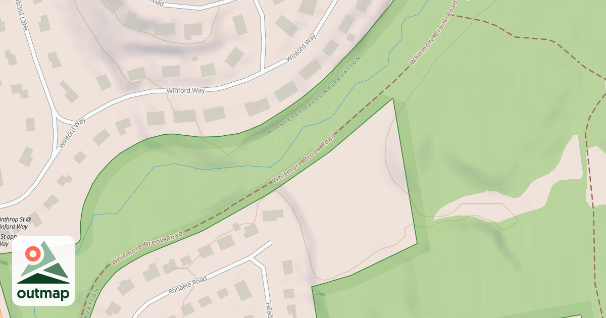Map of Cross Fells Trail/Whitmore Brook Road