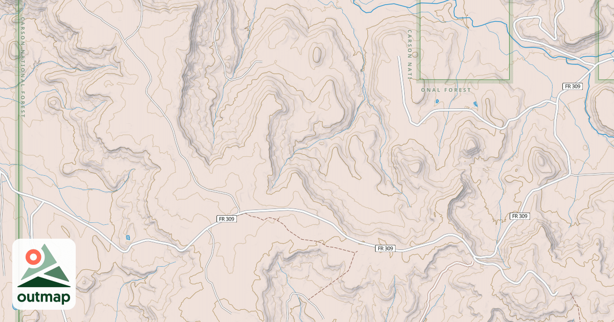 Map of CABRESTO CANYON