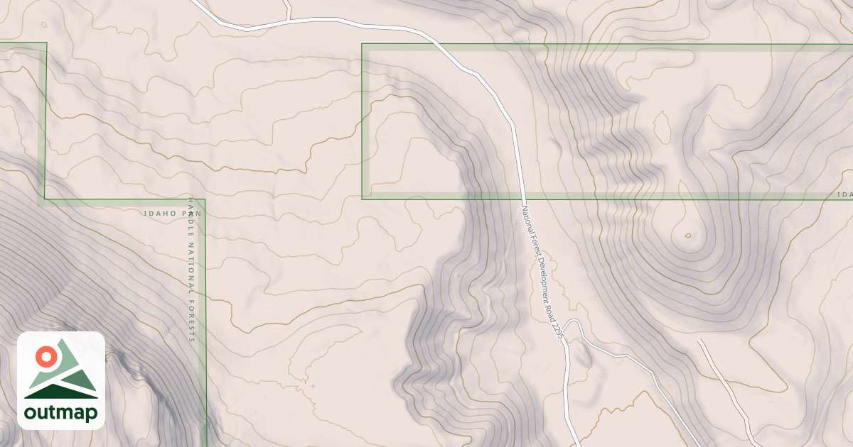 Map of ANTELOPE MOUNTAIN