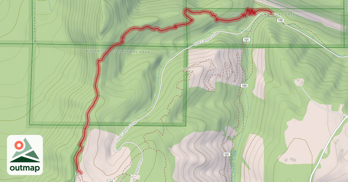 Map of Mitchell Ridge Trail