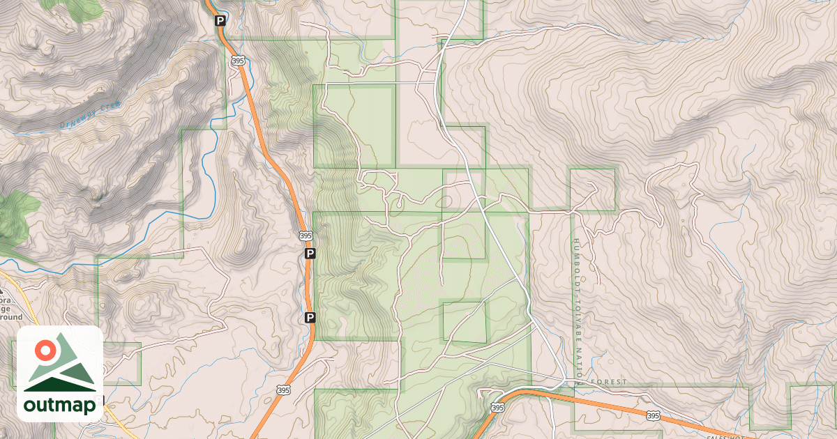 Map of BURCHAM FLAT SPUR ROAD