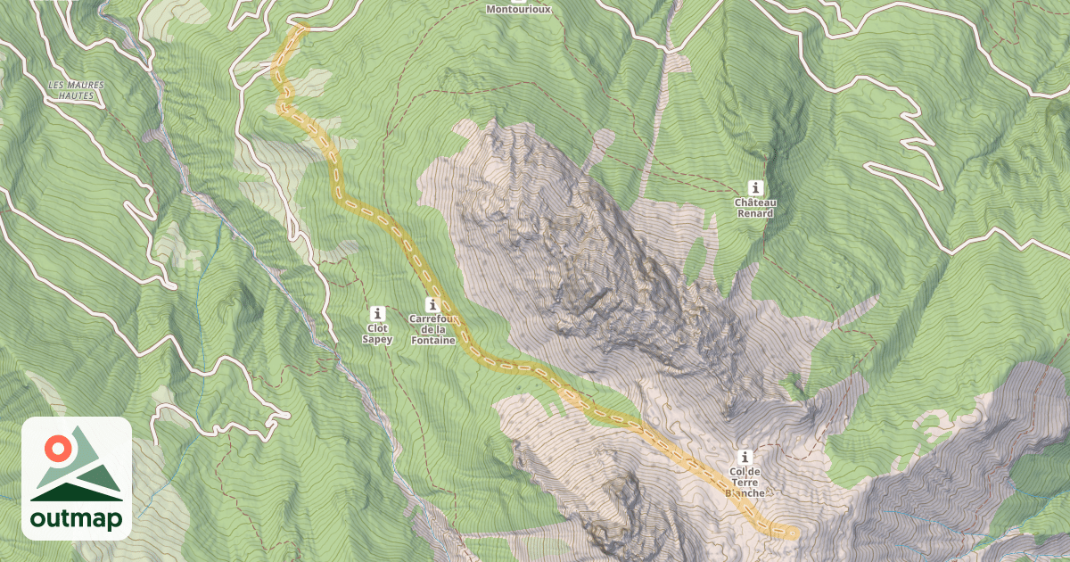 Map of Terre Blanche — Les Charbonnières