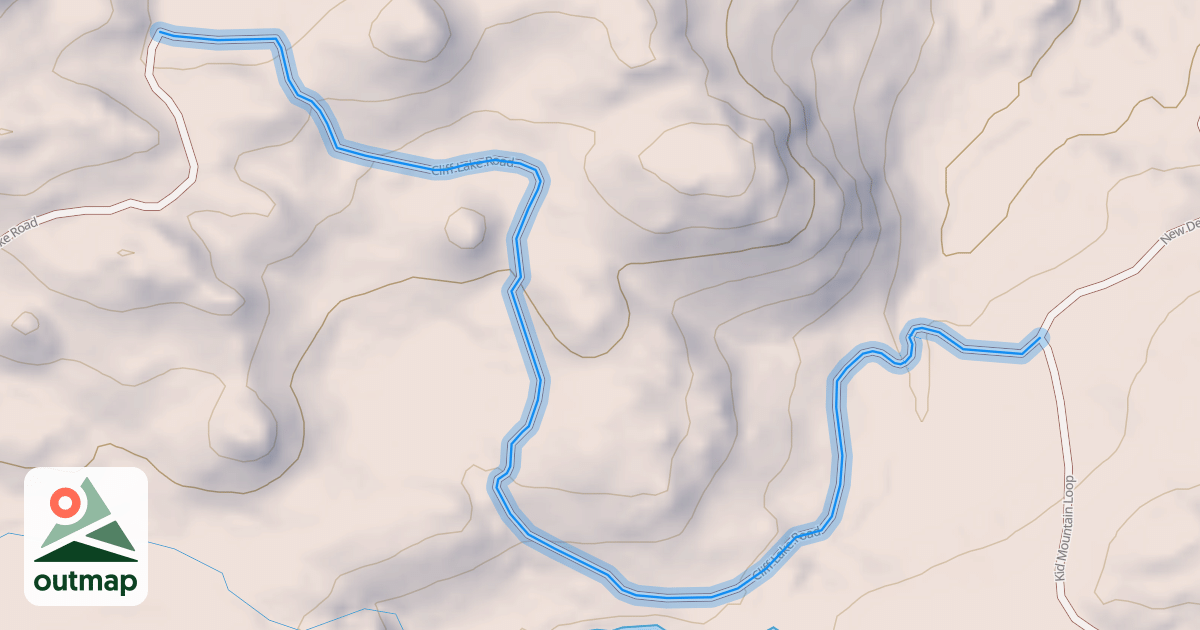 Map of Cliff Lake Road