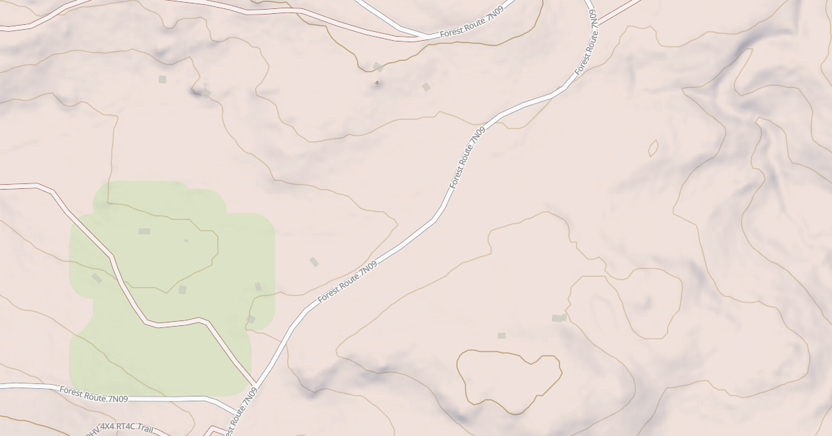 Map preview of USFS National Forest System Roads {58FA7F03-EF01-4981-86C8-377EF6B5E827}