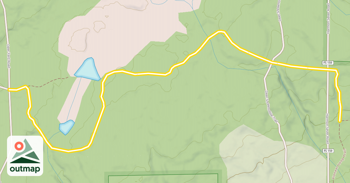 Map of Deeryard Connector Trail
