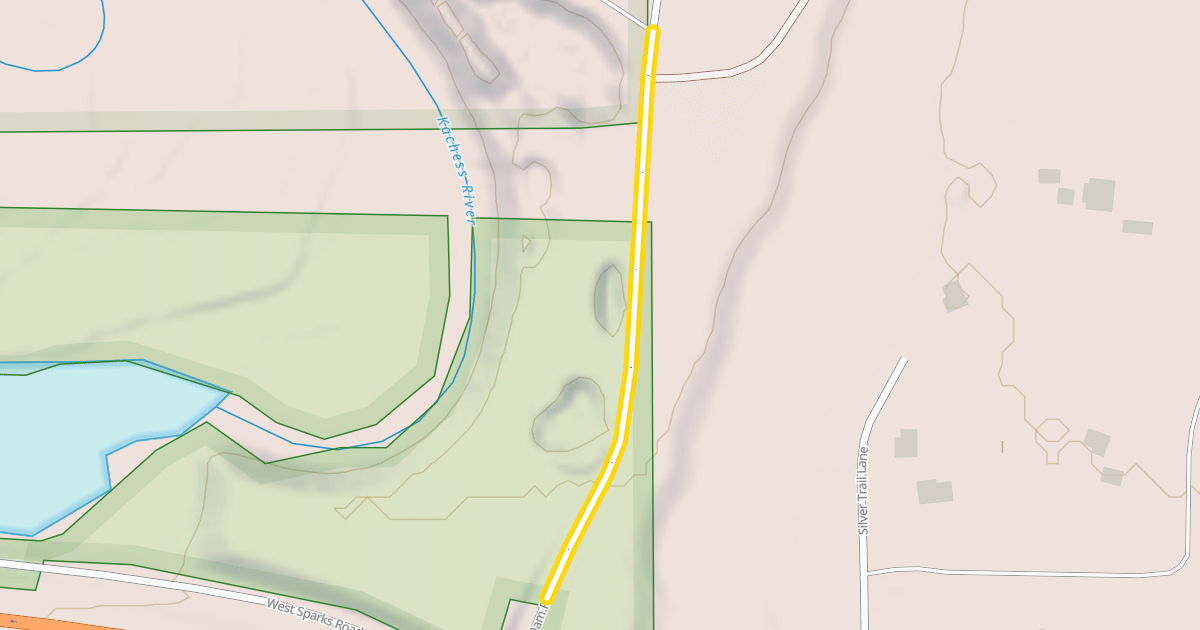 Map preview of Kachess Dam Road