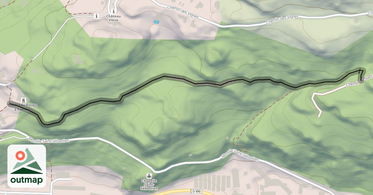 Map of Chemin de la Porterne de Vignes