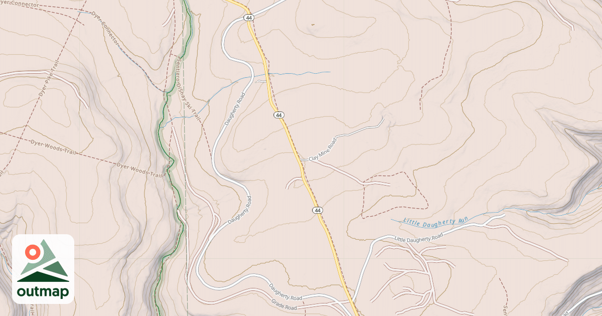 Map of Coudy Pike Snowmobile Trails