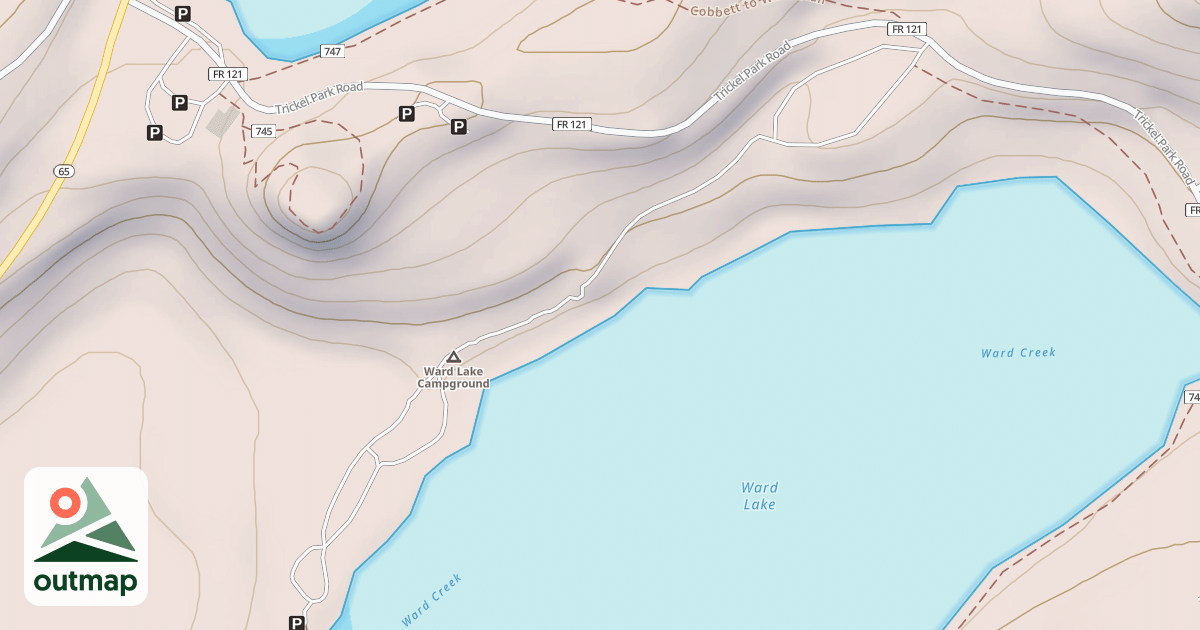Map of WARD LAKE CG