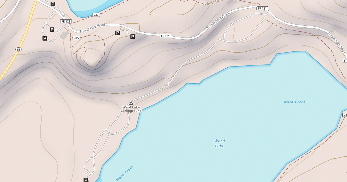 Map preview of WARD LAKE CG