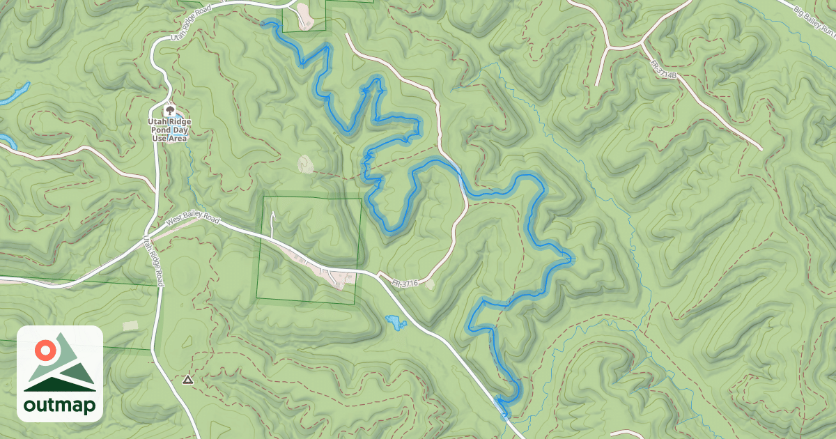 Map of Gorges Curves Trail