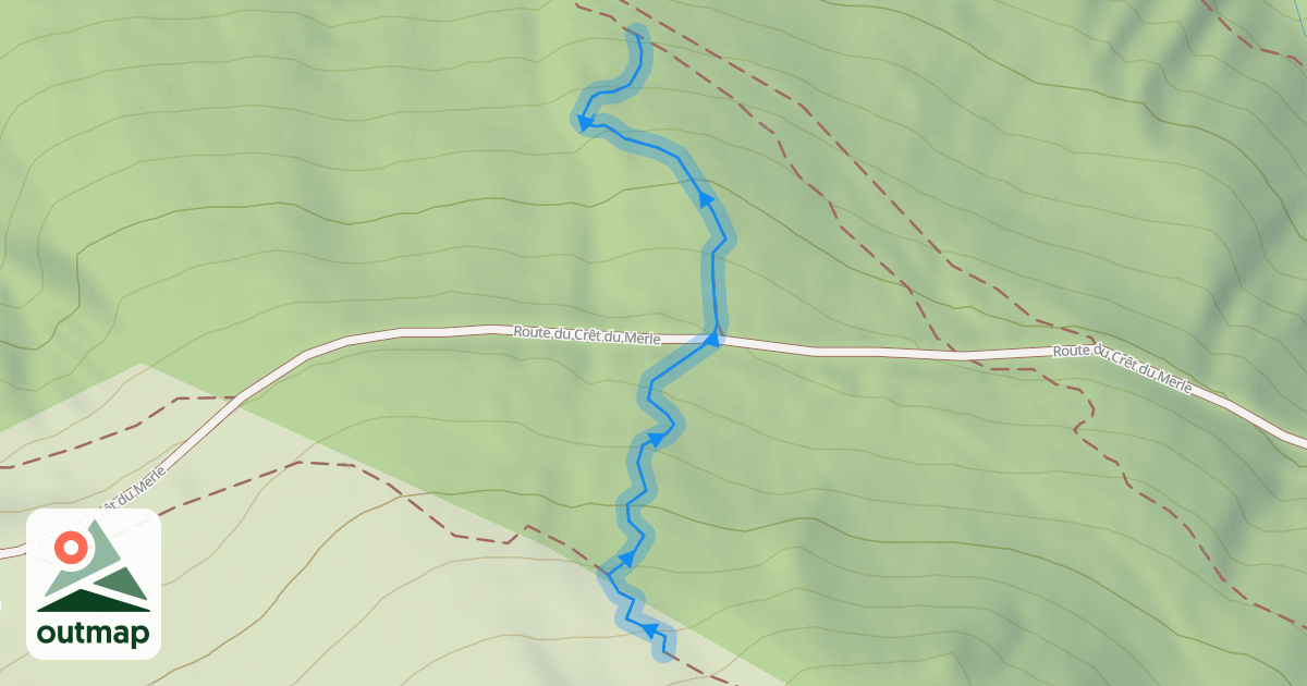 Map of VTT DH du loup (variante noire)