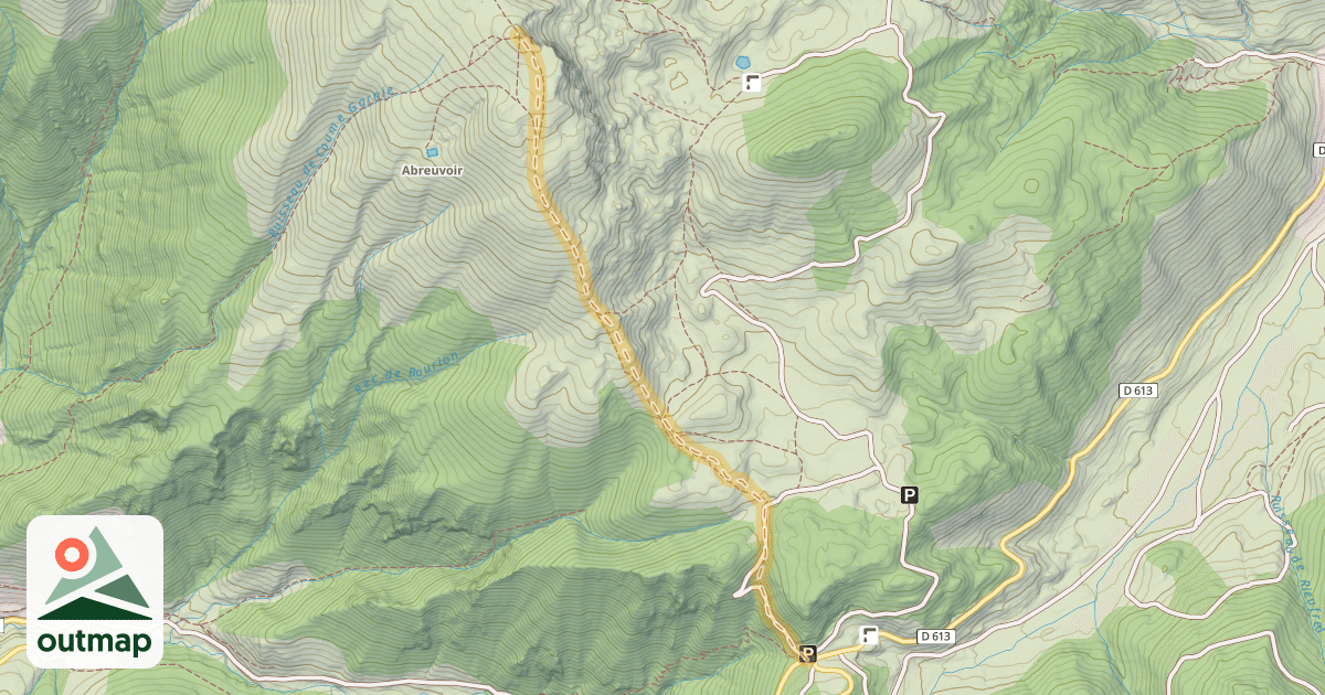 Map of Rocher de Scaramus — Col de Marmare