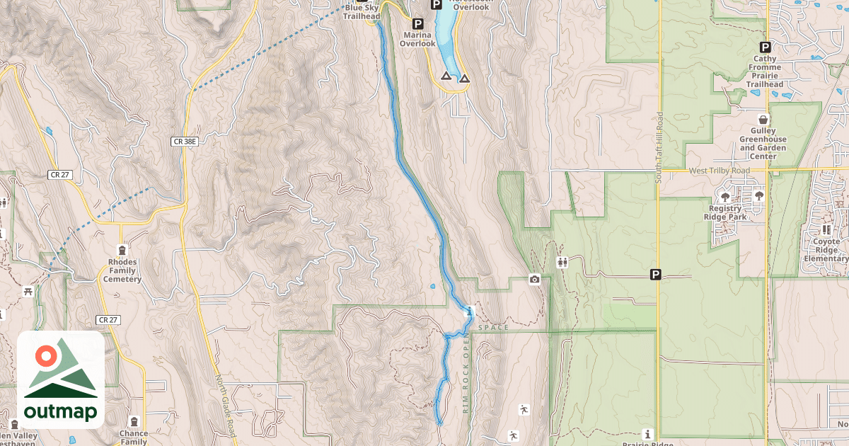 Map of Blue Sky Trail