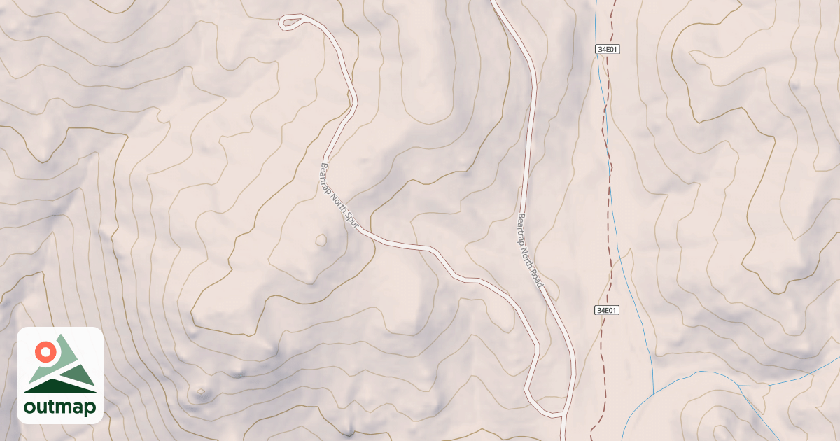 Map of BEARTRAP NORTH