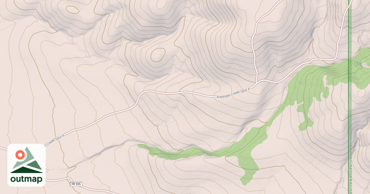Map of ANTELOPE CREEK SPUR A