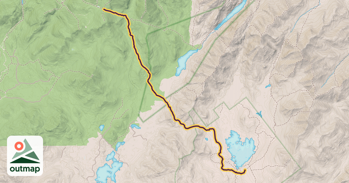 Map of Elk Lake - Marcy Trail
