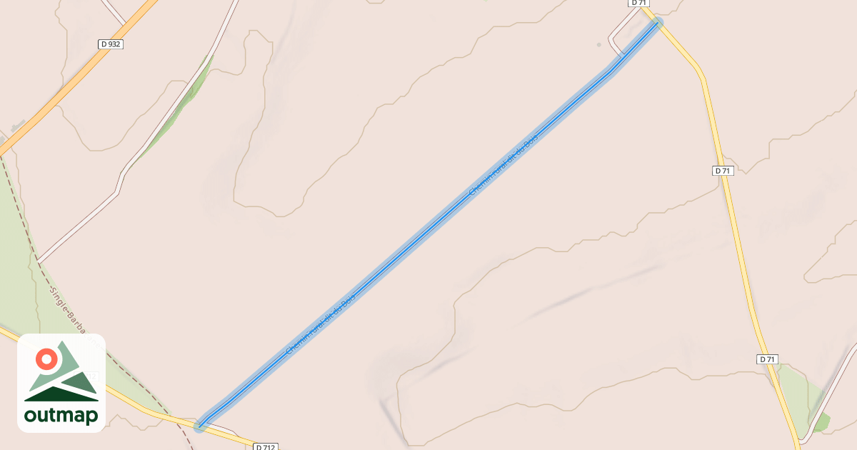 Map of Chemin rural dit du Bois