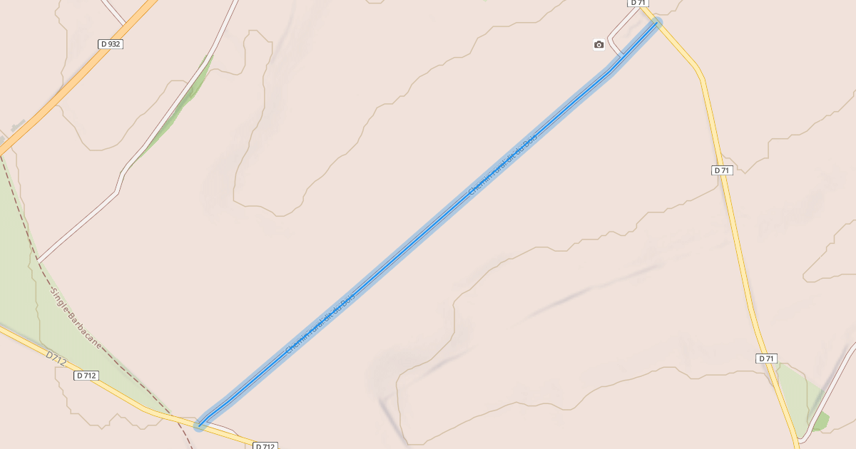 Map preview of Chemin rural dit du Bois