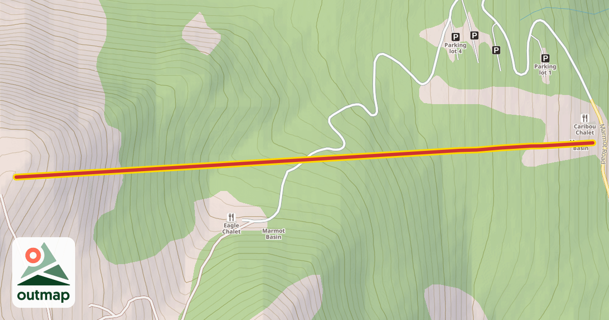 Map of Canadian Rockies Express Quad